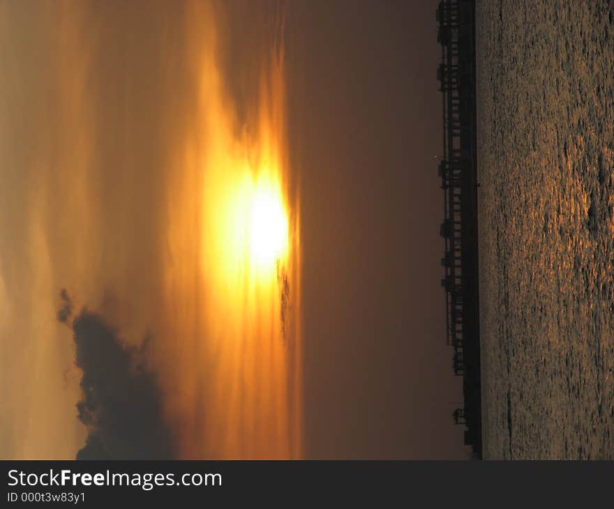 Sunset by the sea