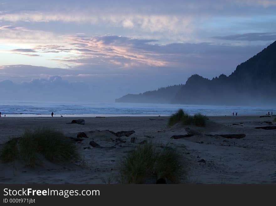 Twilight at the oregon coast. Twilight at the oregon coast.