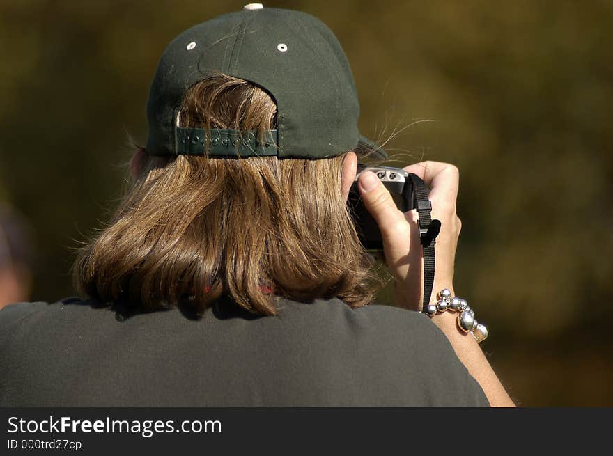 A female photographer