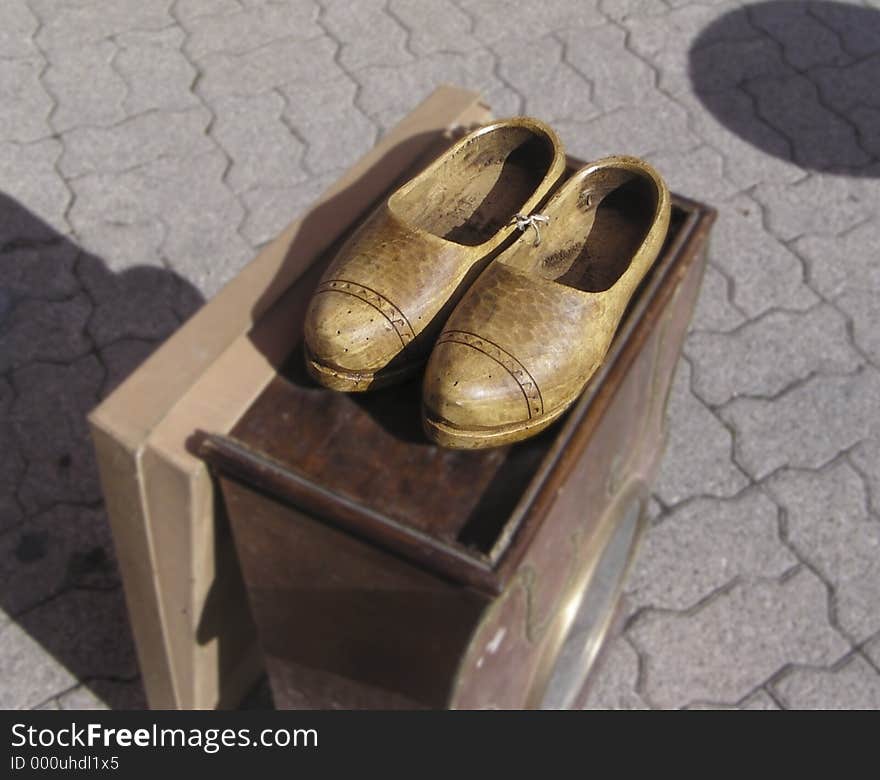 Ancient wood Dutch Clog from a flea market