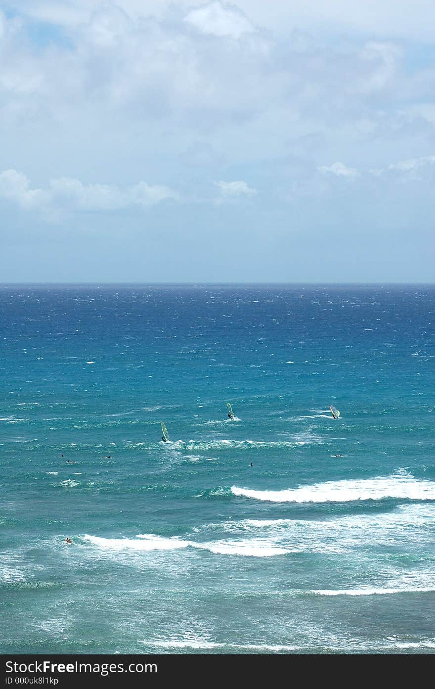 Windsurfers at Diamond Head