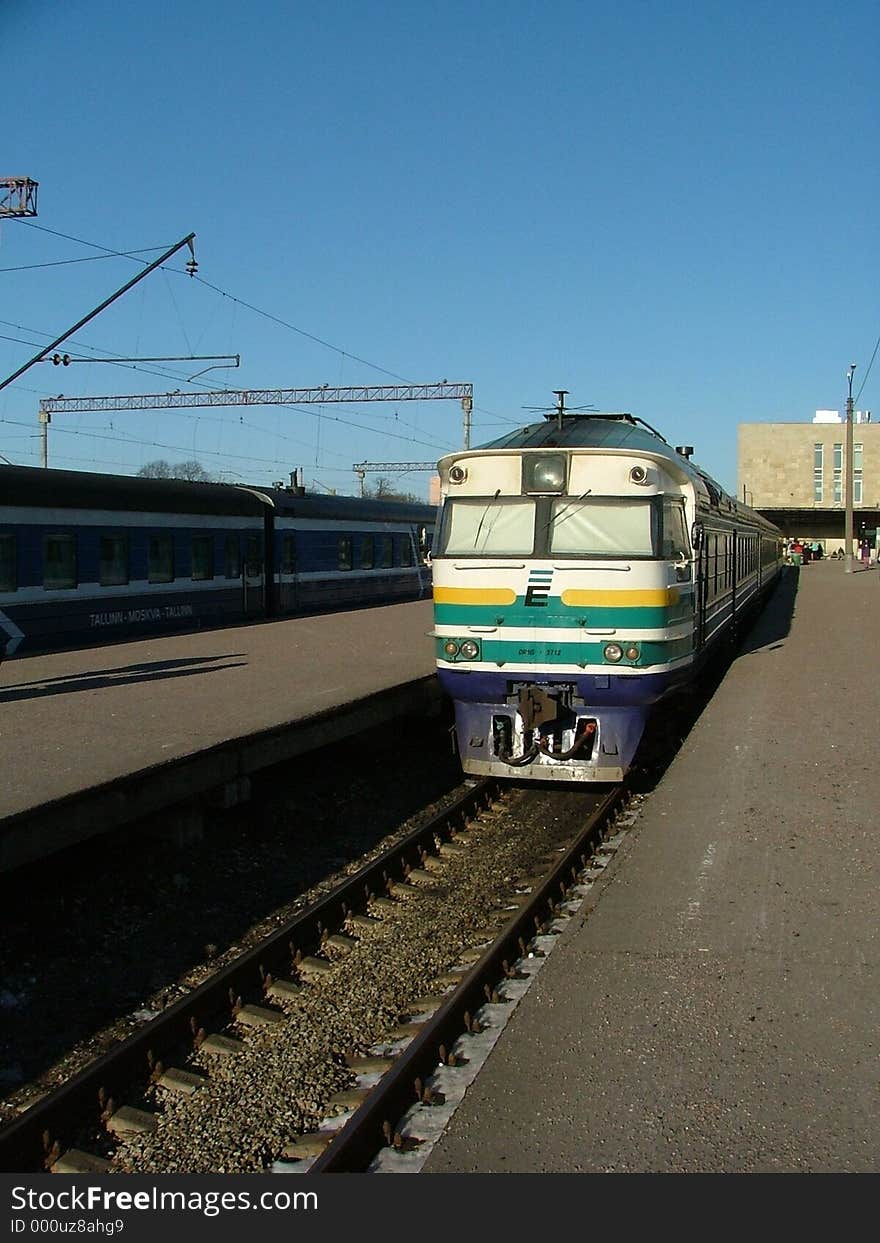 Passanger train in the station