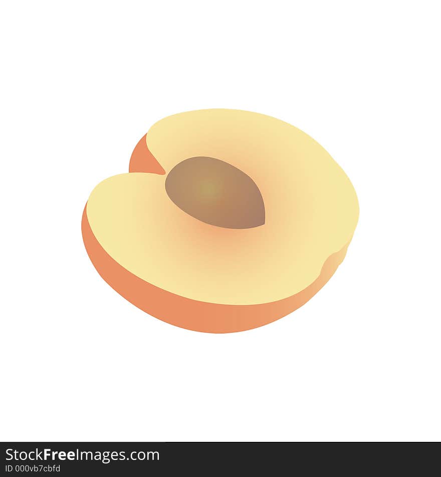 Illustration of a peach