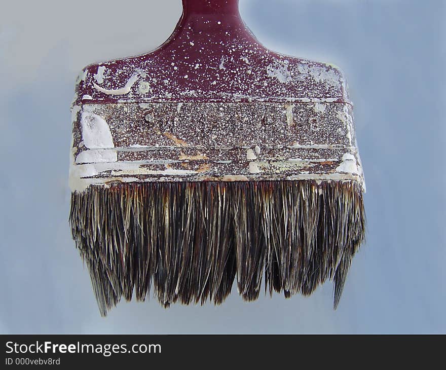 Close up of an Old Paintbrush