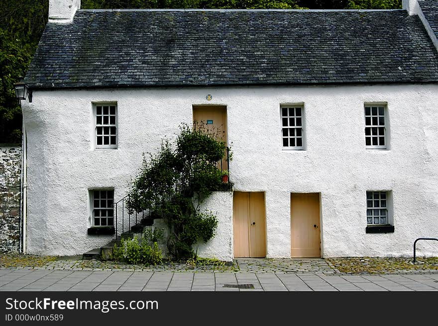 Close up of Historic Civic Cottages. Close up of Historic Civic Cottages