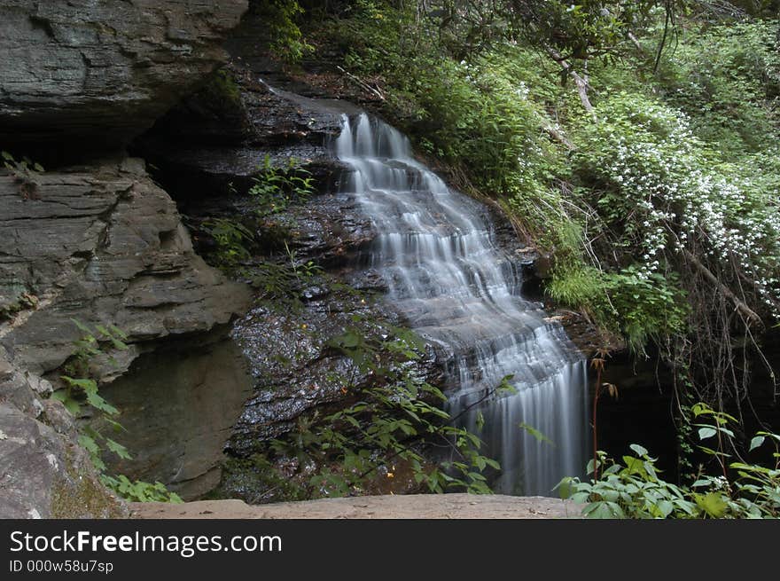 North Carolina waterfall. North Carolina waterfall.