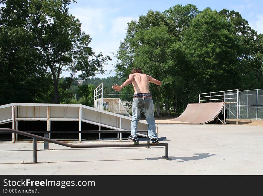 Teen Boy Skateboarding Outdoors 5