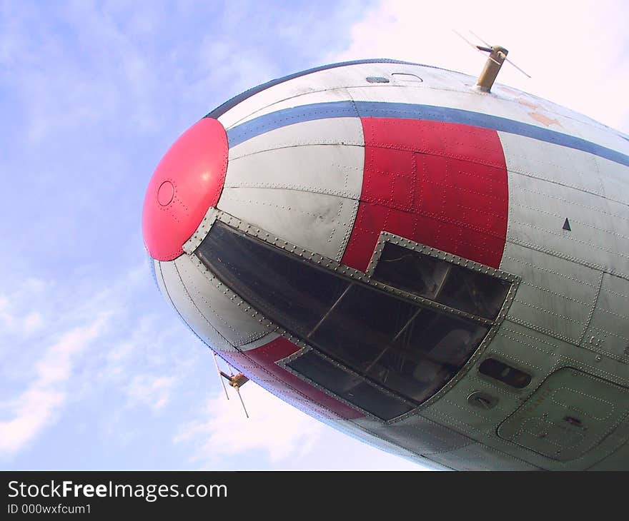 Nose of an old aircraft. Nose of an old aircraft