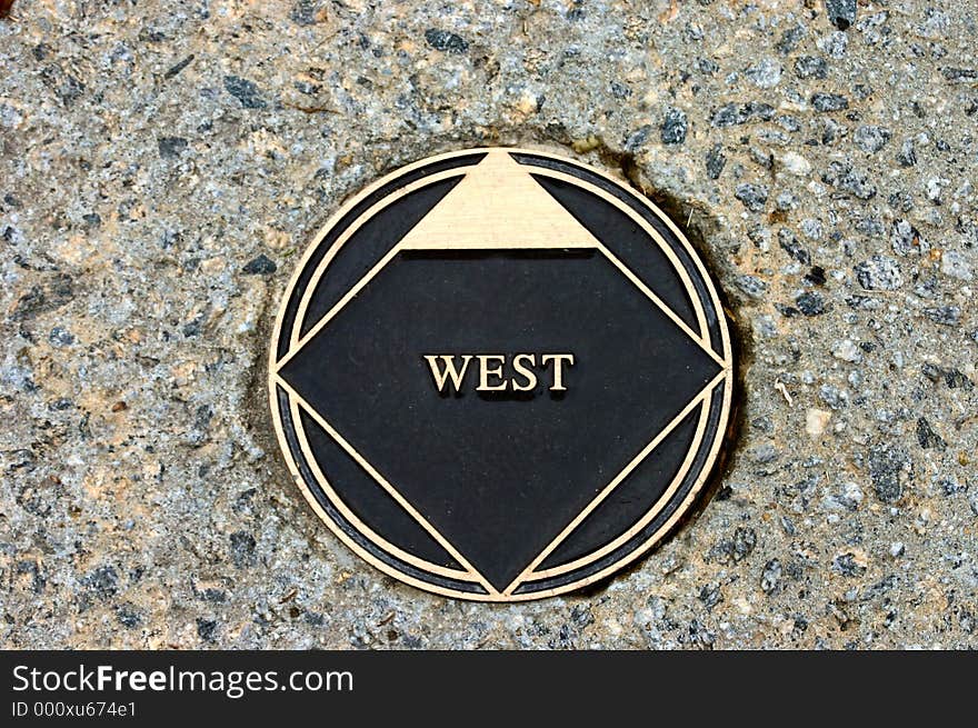 West navigation marker. West navigation marker