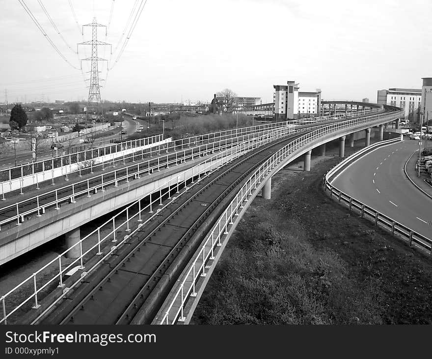 This is a pylon by the excel centre London's docklands. This is a pylon by the excel centre London's docklands.