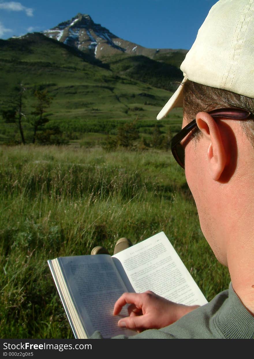 Man reading a book. Man reading a book.