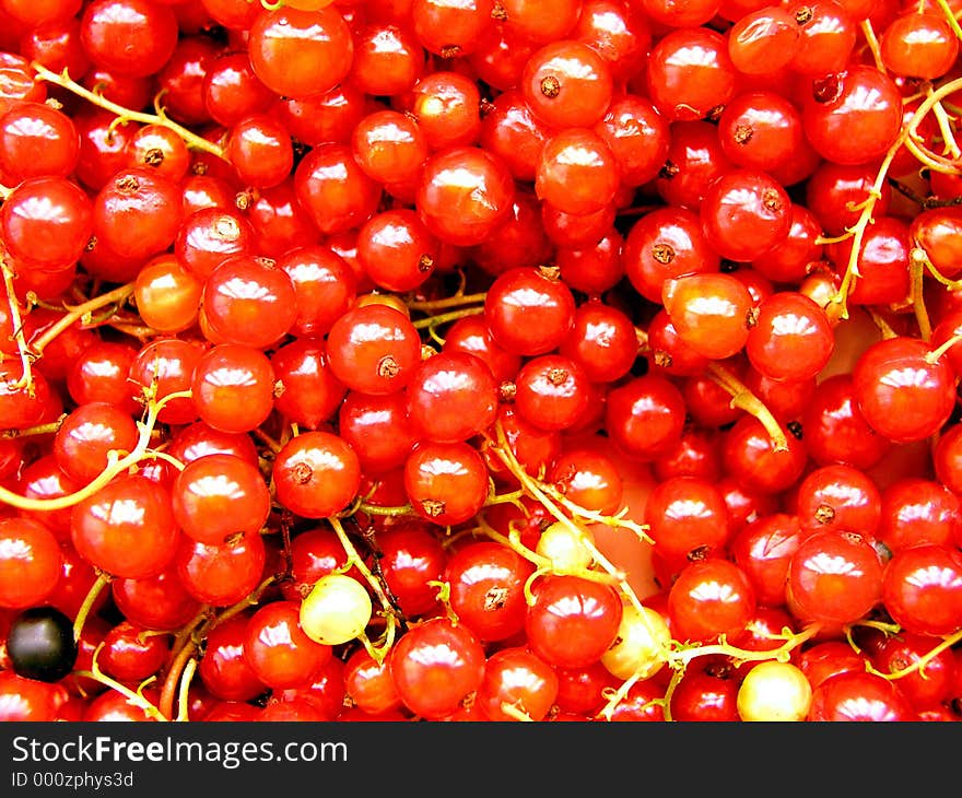 Red currants on the table. Red currants on the table