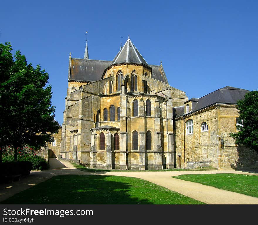 Gothic abbey in Mouzon-France