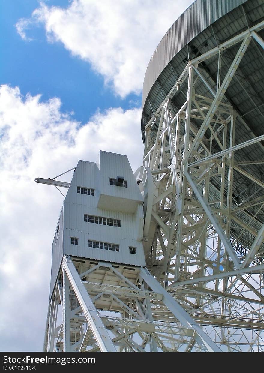 The Lovell Radio Telescope at Jodrell Bank, Cheshire, UK.