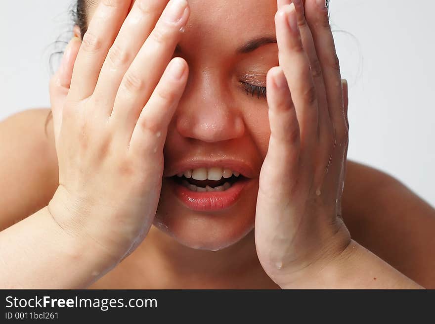 Woman Washing Her Face