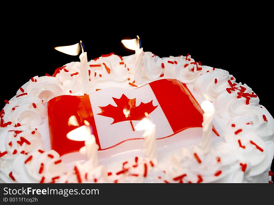 Delicious Canadian themed cake. Delicious Canadian themed cake