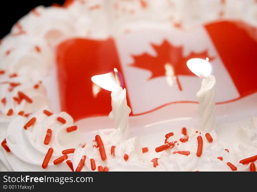 Delicious Canadian themed cake. Delicious Canadian themed cake