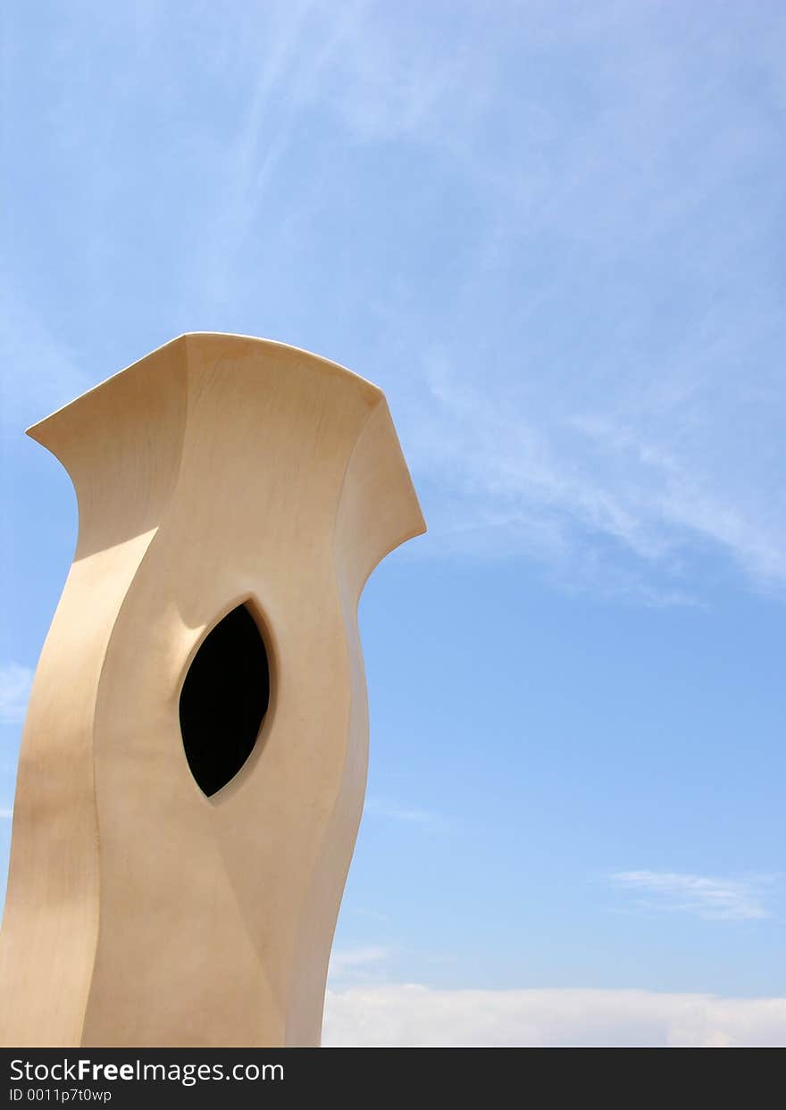 Roof Of La Pedrera - Architecture In Barcelona. Roof Of La Pedrera - Architecture In Barcelona