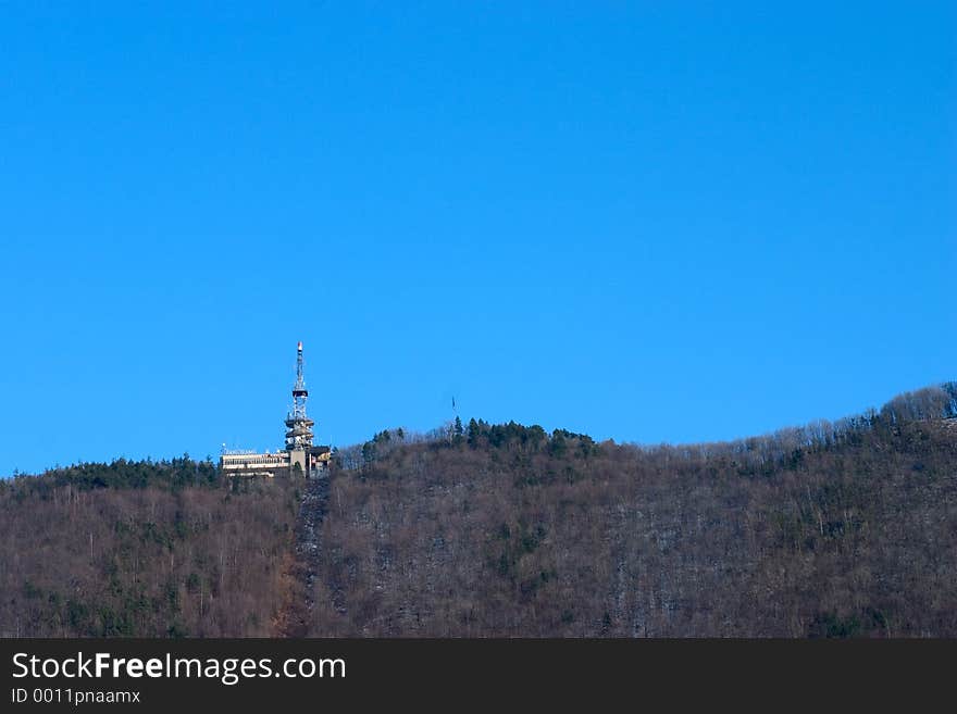 TV relay station atop a hill