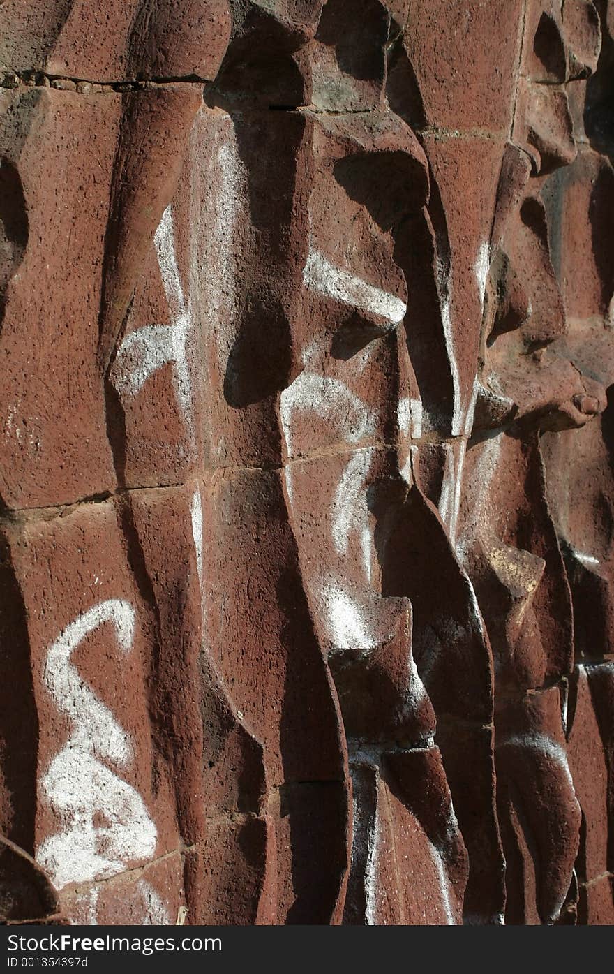 Red Wall Sculpture