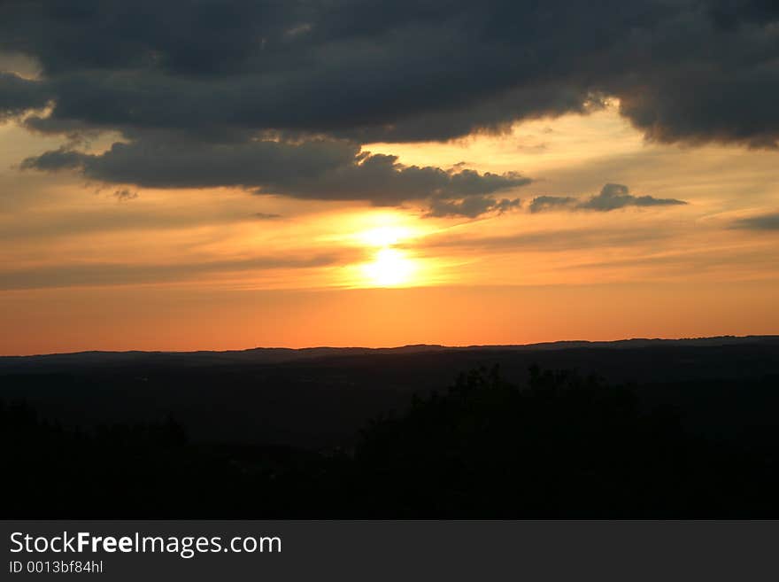 Sunrise over the mountains