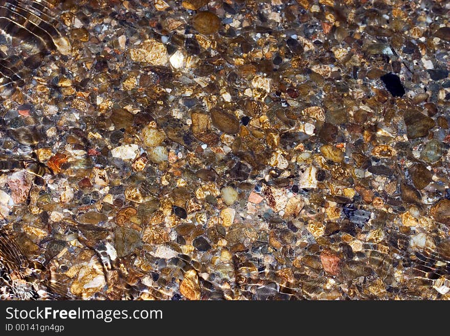 Pebbles in a stream