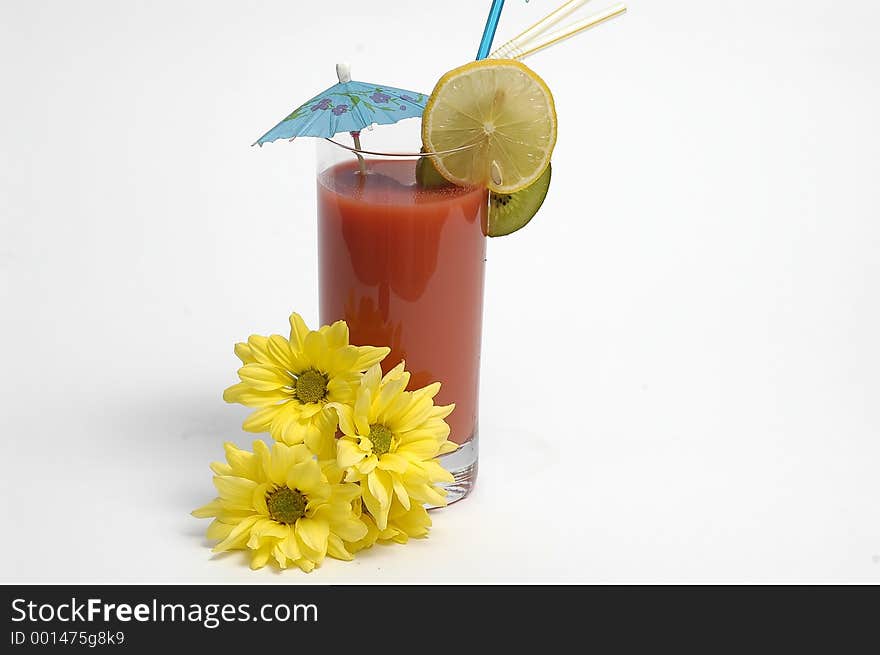 With flowers and fruit. With flowers and fruit