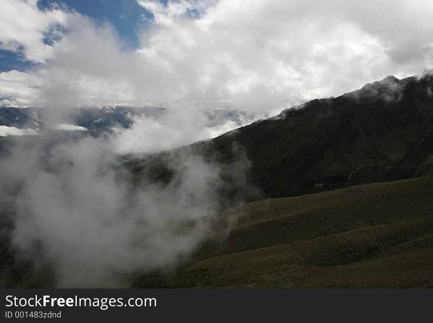 Clouds in the Andes