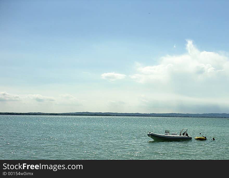 Boat on the Garda Lake