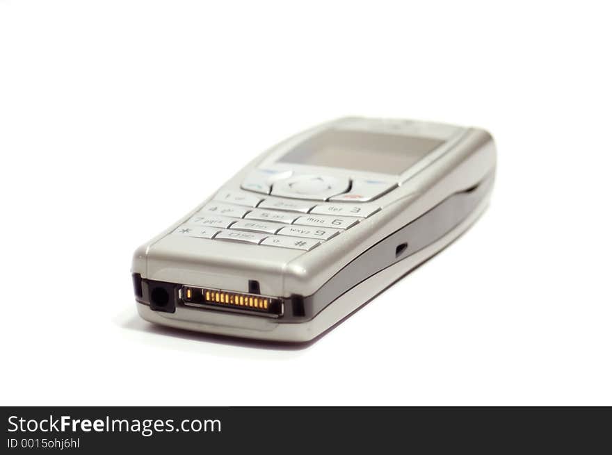 Silver mobile phone