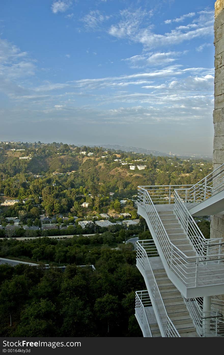 Downtown Los Angeles from Getty Center. Downtown Los Angeles from Getty Center