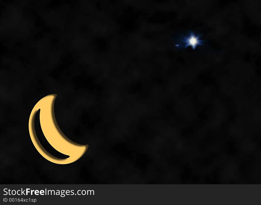 Christmas Star Crescent Moon