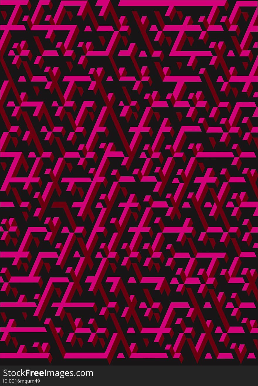 3D computer generated maze. 3D computer generated maze