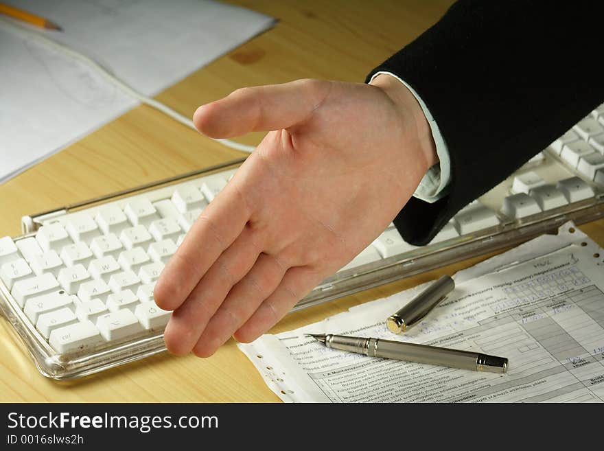 Businessman meeting in an office. Businessman meeting in an office