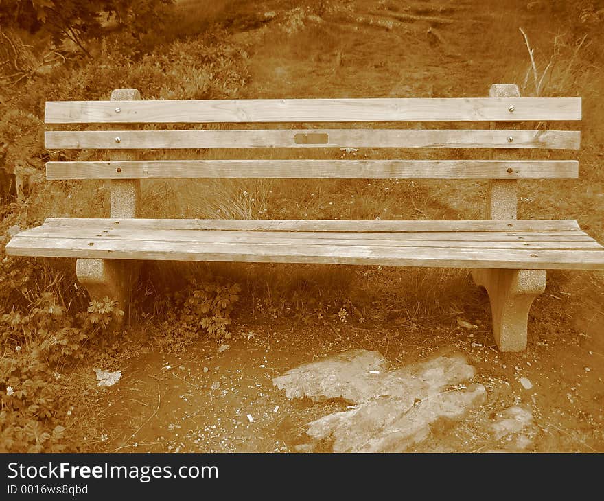 Sepia Bench in Maine