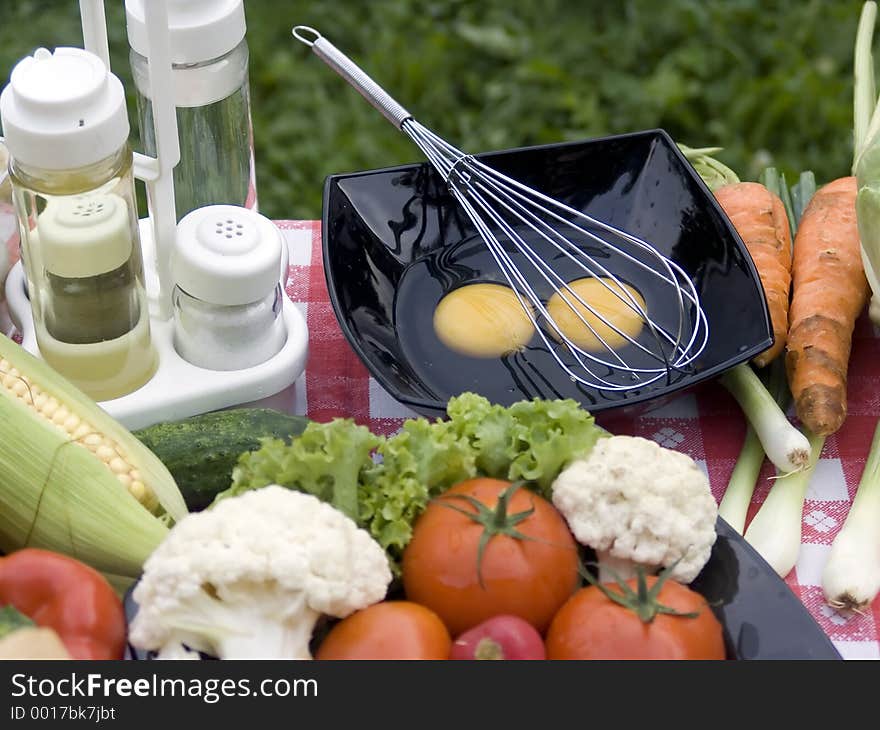 Barbeque vegetables