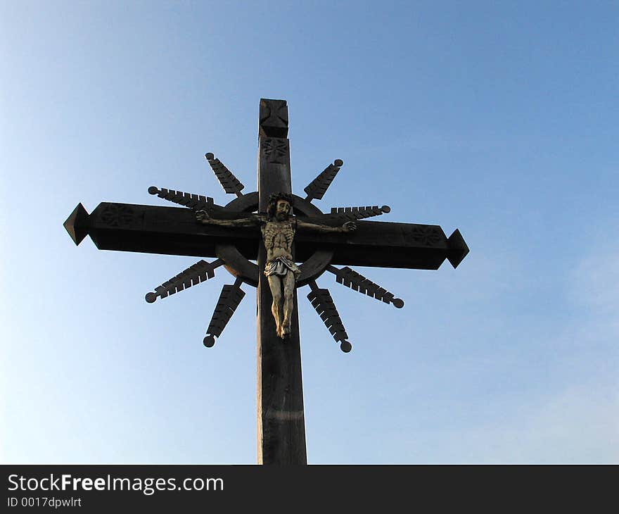 Wooden cross. The Hill of Crosses, Lithuania.