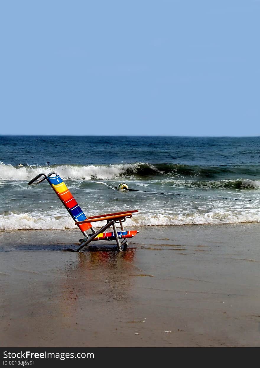 Colorful chair at the beach. Colorful chair at the beach