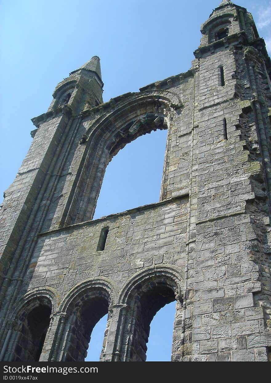 The remains of a castle wall in St. Andrew's, Scotland. The remains of a castle wall in St. Andrew's, Scotland.