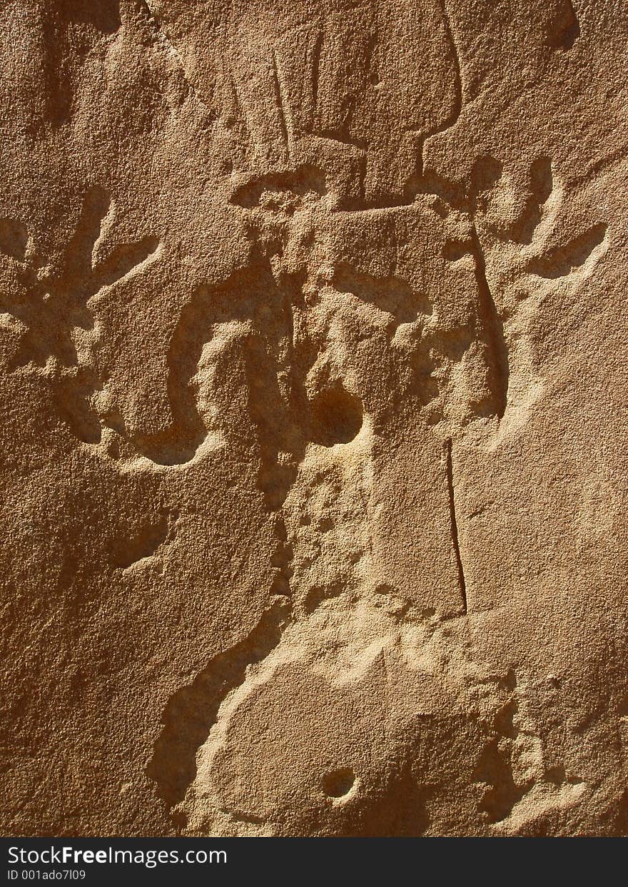 An ancient native american petroglyph