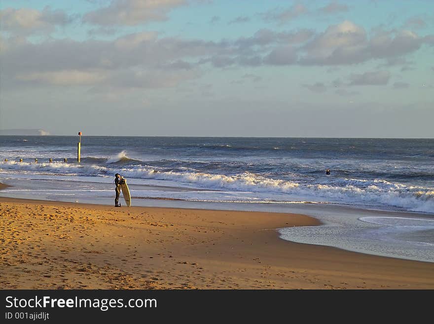 Surfer and the sea...sand