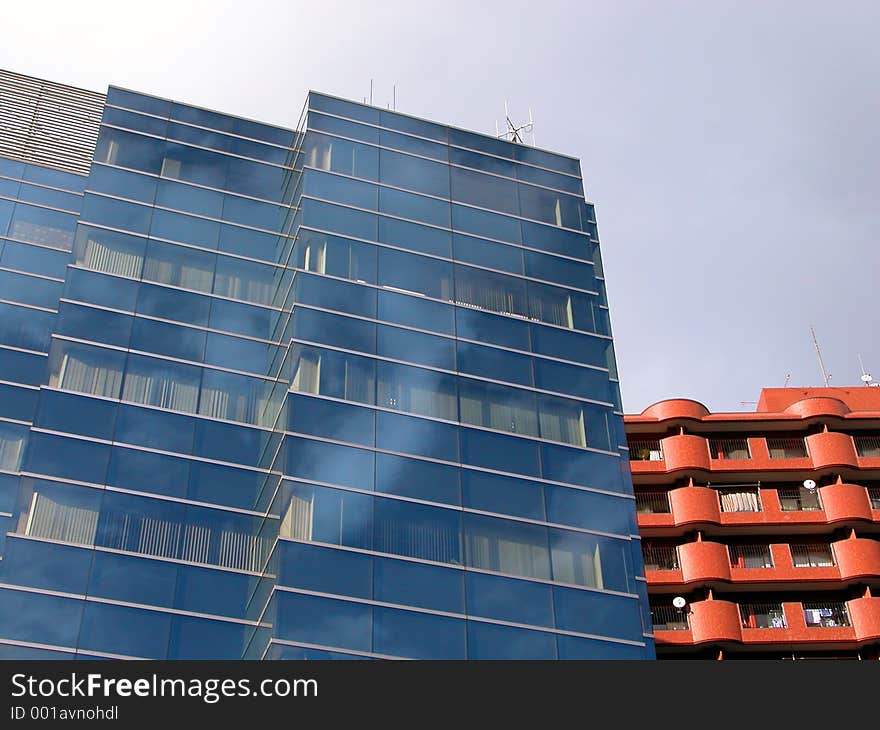 Blocks of flats in a modern city. Blocks of flats in a modern city