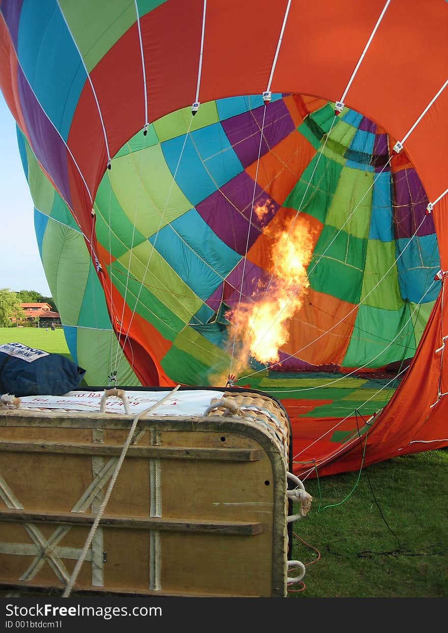 Inflating the canopy