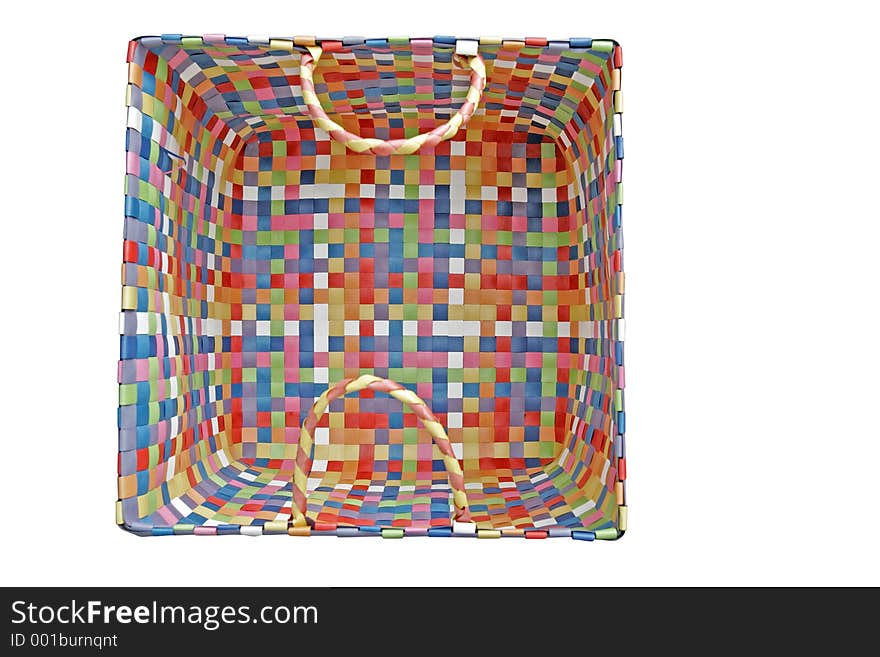 Colorful basket with clipping path