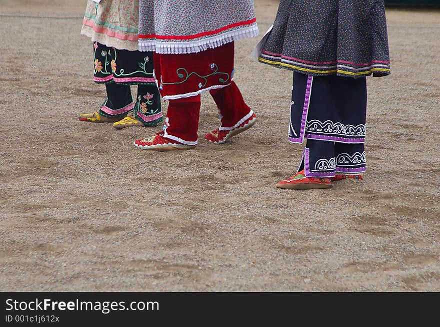 Native American women, shoe wear. Native American women, shoe wear