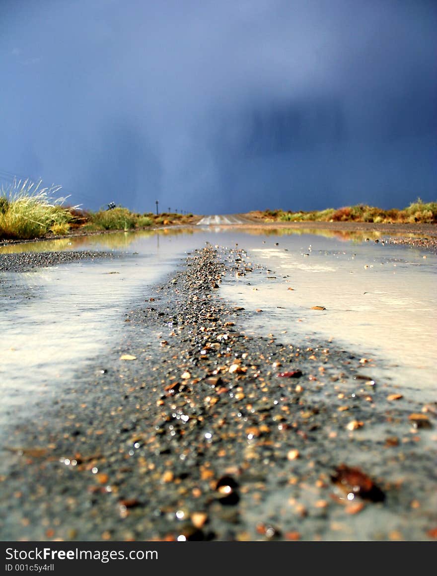 Stormy road