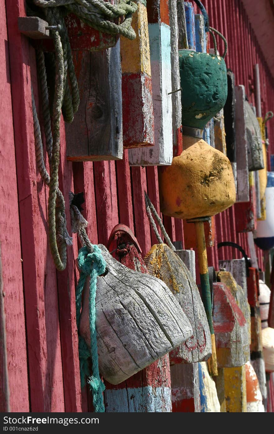 Bouys in Rockport, Massachusetts