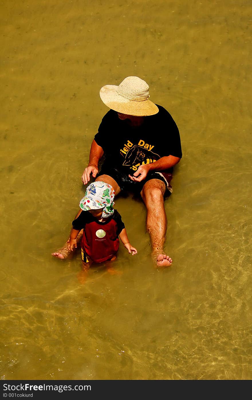 A father and son day at the beach