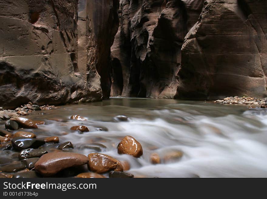 River Coming Out Of Rock