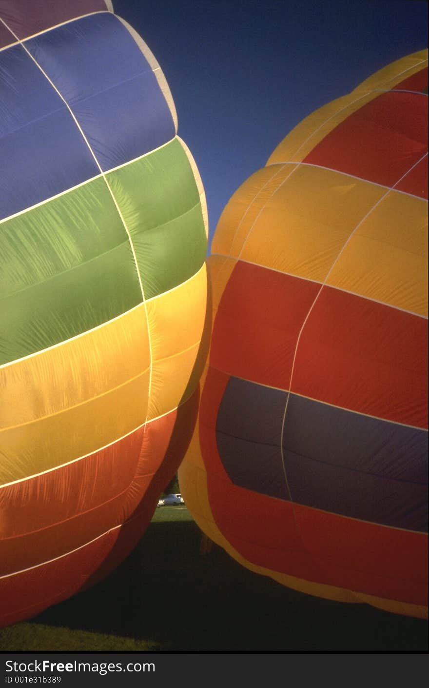 Abstract of two hot air balloons. Abstract of two hot air balloons